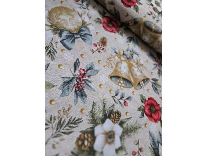 látka - metráž dovoz Francie / vánoční nálada