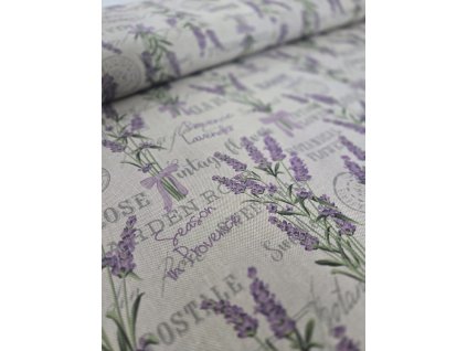 látka - metráž dovoz Francie/ LAVENDER