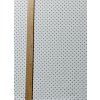 látka - metráž dovoz Francie / Šedý puntík na bílé