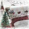 Gobelínový vánoční ubrus 150x185cm VÁNOČNÍ STROMEČKY