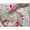 látka - metráž dovoz Francie / růžičky na režné
