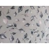 látka - metráž dovoz Španělsko / metráž listy na šedé