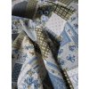 látka - metráž dovoz Francie / venkovský patchwork modrý