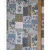 látka - metráž dovoz Francie / venkovský patchwork modrý