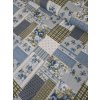látka - metráž dovoz Francie / venkovský patchwork modrý