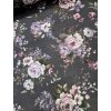 látka - metráž dovoz Španělsko / Romantické růže na antracitové