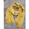 Šál ze 100% měkčeného lnu-žlutá hořčice
