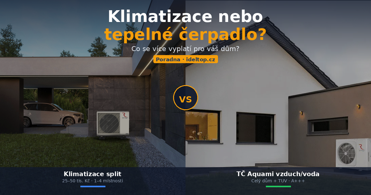 Klimatizace nebo tepelné čerpadlo — co se více vyplatí?