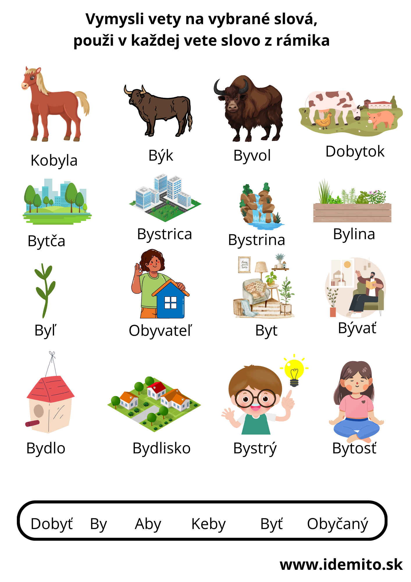 Vybrané slová po B