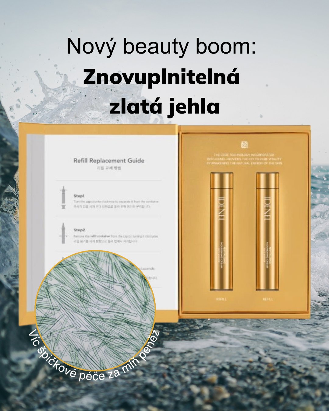 Nový beauty boom: Znovuplnitelná zlatá jehla