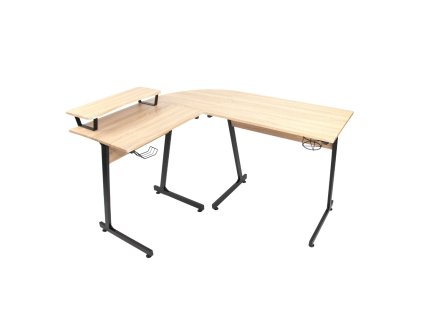 Rohový stůl Hast - Dub/Černý