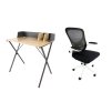 Set pracovní stůl Luna Dub sonoma + židle APA Černá