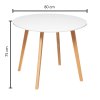 Kulatý jídelní stůl Eden Ø80 cm - Bílý