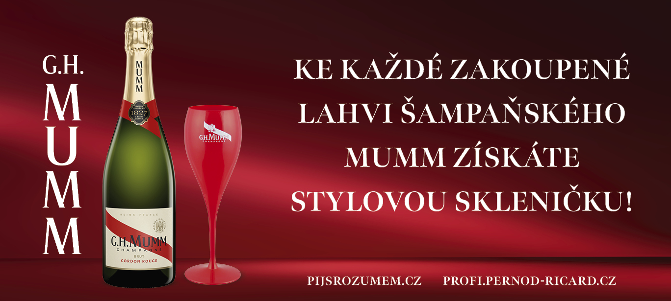 Stylová sklenička ke každé zakoupené lahvi šampaňkého!