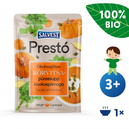 SALVEST Prestó BIO Dýňová polévka s kokosovým mlékem (300 g)