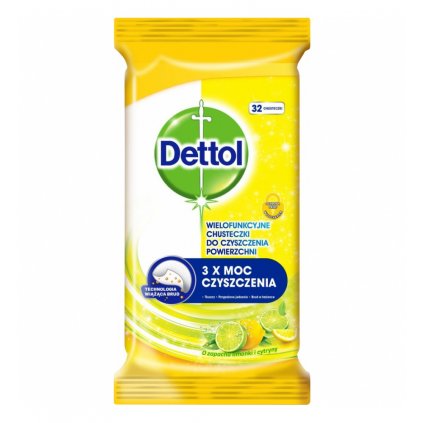 dettol citron a limeta dezinfekcni ubrousky na povrchy 32 ks