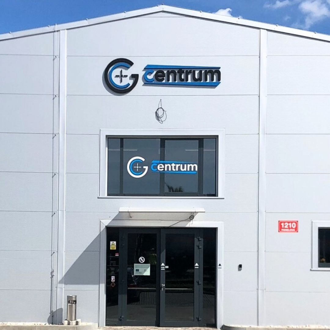 GC centrum 3D venkovní logo na fasádu