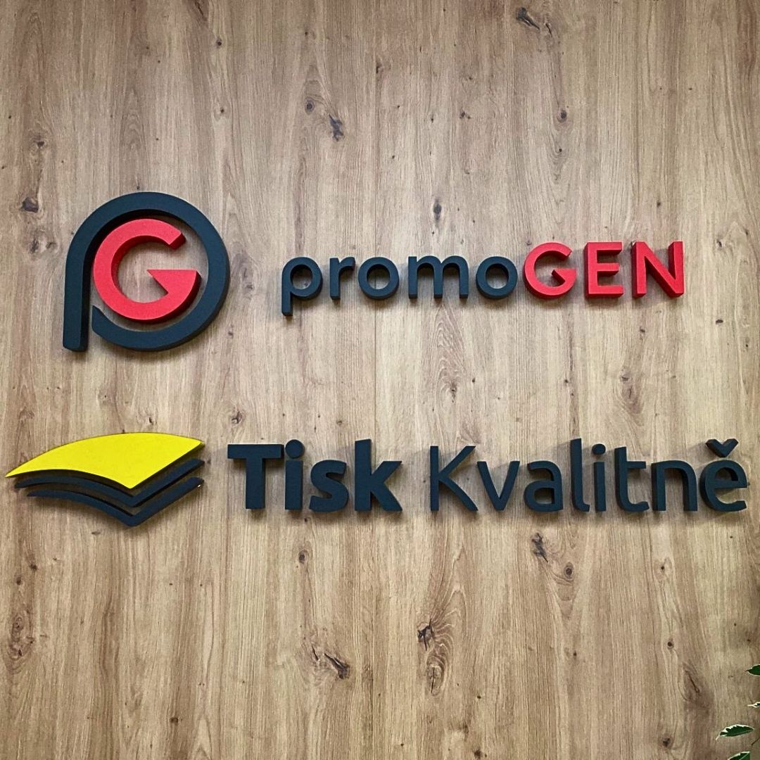 Tisk Kvalitně a Promogen 3D loga do kanceláře