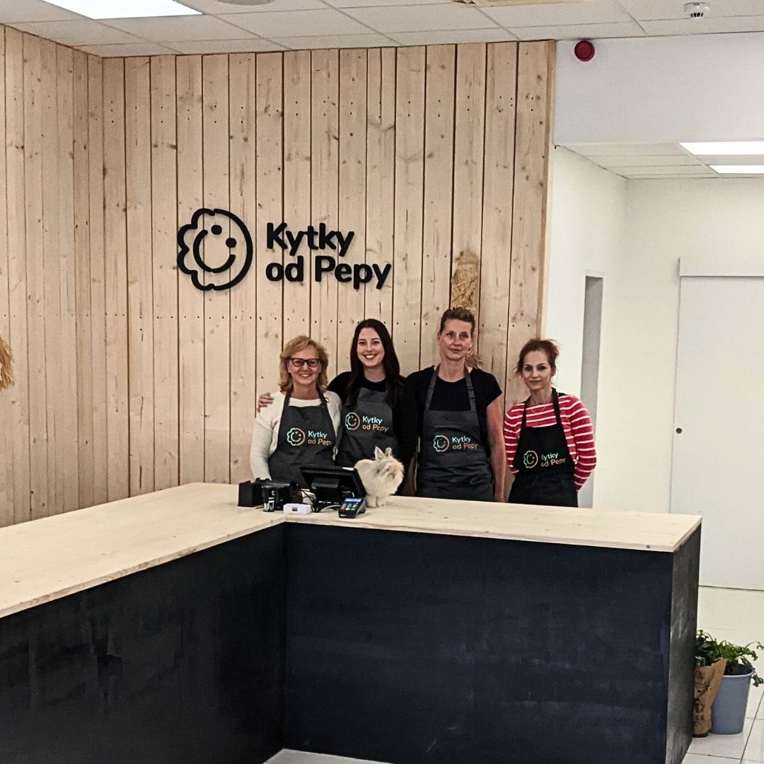 Kytky od Pepy 3D logo do prodejny