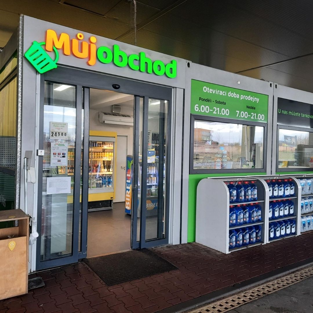 Makro 3D logo světelné logo na prodejnu Můj obchod