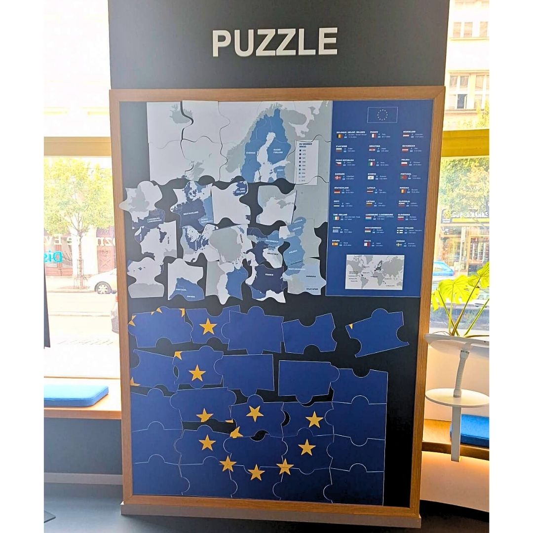 Evropský parlament magnetická tabule na puzzle do Europe Experience
