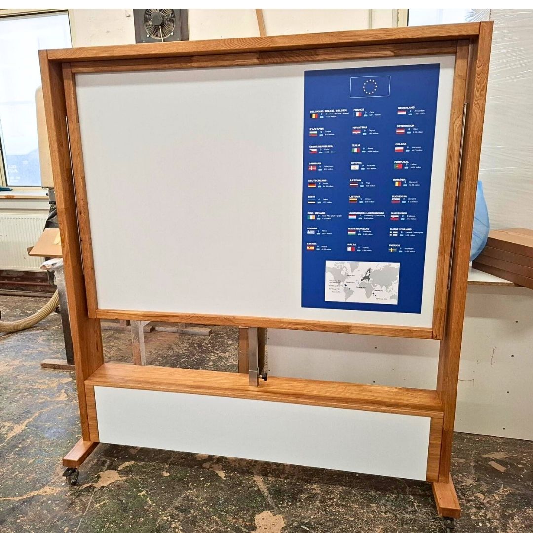 Evropský parlament pojízdná magnetická tabule na puzzle