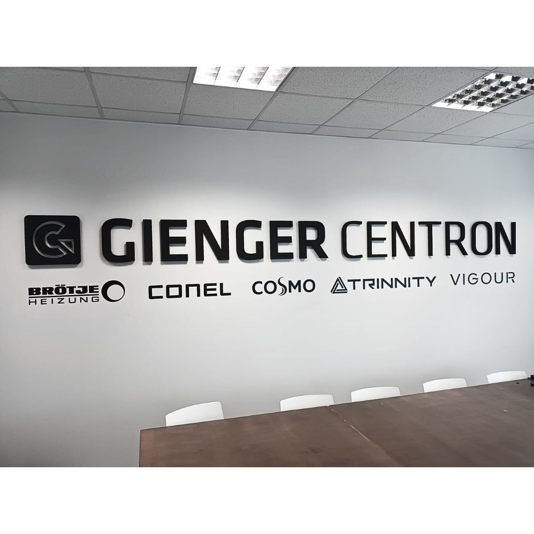 GIENGER CENTRON 3D logo do zasedací místnosti