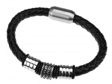 Kožený náramek Spikes