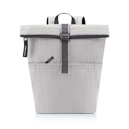 0090571 batoh reisenthel rolltop backpack herringbone grey