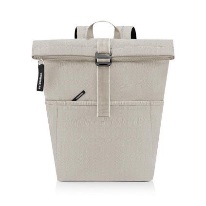 0083442 batoh reisenthel rolltop backpack herringbone sand