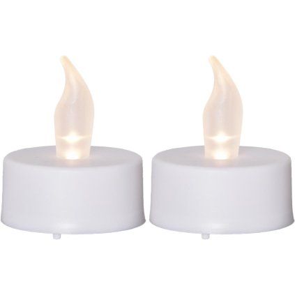 2x LED čajová svíčka PAULO bílá