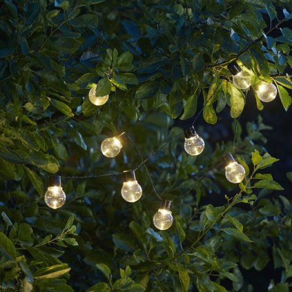 LED solární řetěz PARTAJ 10xLED D.1,8m černý
