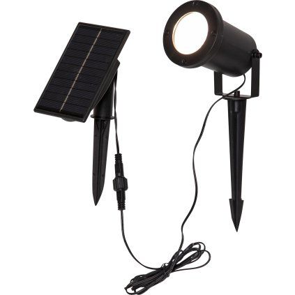 LED solární reflektor POWERSPOT V.10cm černý