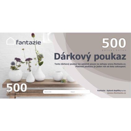 Dárková poukázka v hodnotě 500 Kč