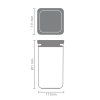 0091614 plastova doza brabantia square 16l svetle seda