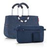 0088474 modni taska loopshopper m herringbone dark blue 1