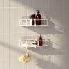0065617 kovovy kosik do sprchy cubiko set2ks bily