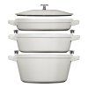 0073693 litinova sada staub 24 cm set4ks bily lanyz