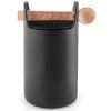 0050837 doza s drevenou lzickou toolbox cerna 20 cm