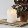 LED svíčka FLAMME RUSTIC 10 cm bílá