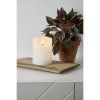 LED svíčka FLAMME RUSTIC 10 cm bílá