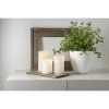 LED svíčka FLAMME RUSTIC 10 cm bílá