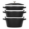 0073876 litinova sada staub 24 cm set4ks cerna