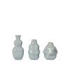 Vázy Broste CORNELIA V.12 cm SET/3 ks světle modré