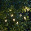 LED solární řetěz PARTAJ 10xLED D.1,8m černý