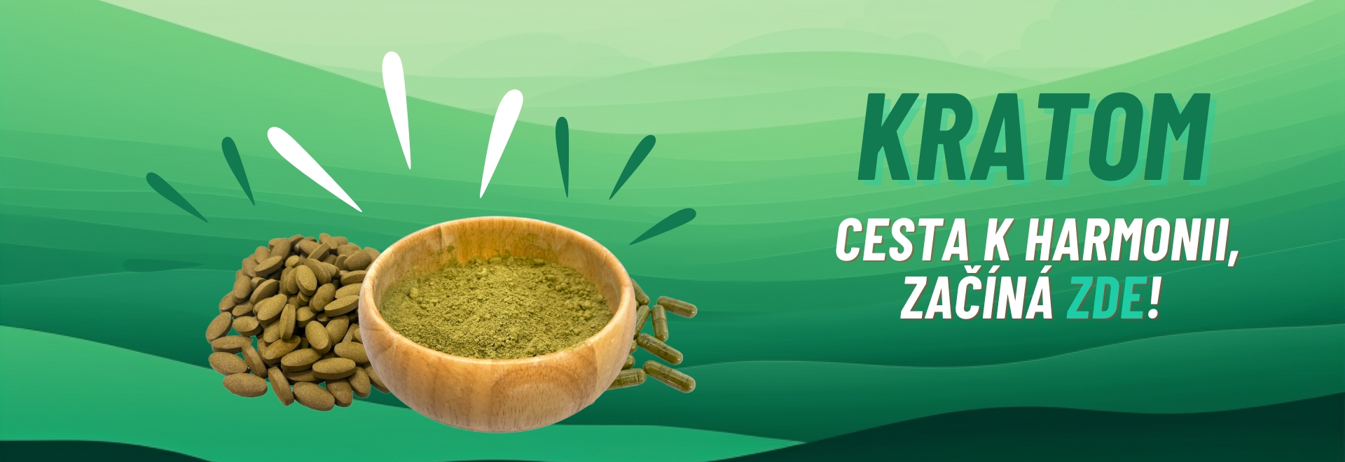 Kratom prášek, kratom kapsle, kratom tablety