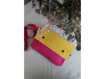 Papírová crossbody // fuchsia ~ sun