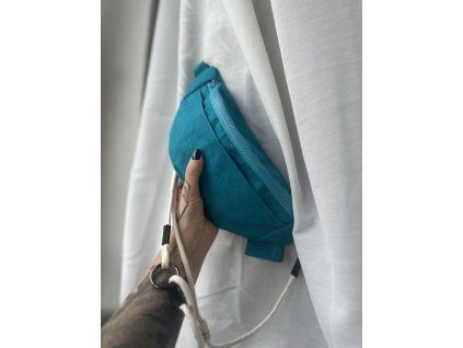 Papírová ledvinka s lanem // tyrkys