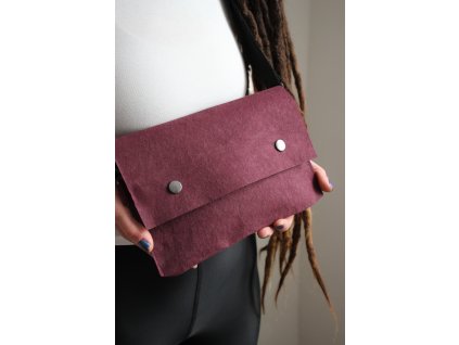 Papírová crossbody // wine