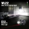 Subkompaktní dobíjecí taktická svítilna na zbraň NEXTORCH WL22R - 650 Lumenů  -  Červený laser